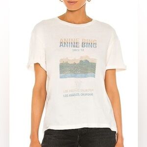 Anine Bing White Harper Desert T shirt
